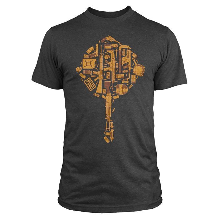 Футболка Jinx PUBG - Interlocking Inventory Premium Tee Charcoal Heather, XL (JINX-8969 CHXL)