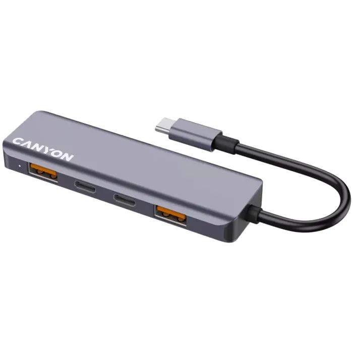 Концентратор Canyon hub DS-18 5in1 USB-C Grey (CNS-TDS18) изображение 2