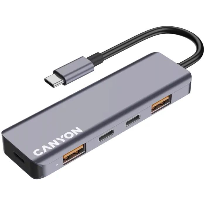 Концентратор Canyon hub DS-18 5in1 USB-C Grey (CNS-TDS18) изображение 3