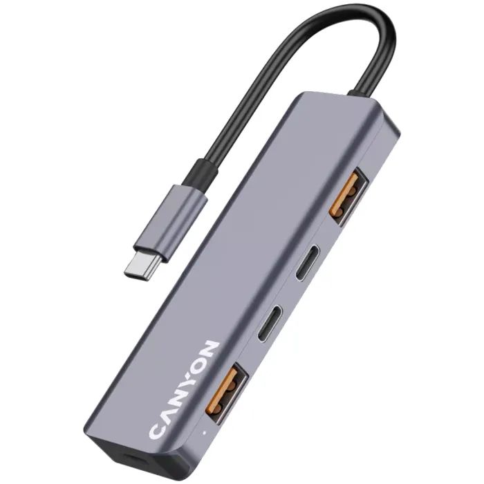 Концентратор Canyon hub DS-18 5in1 USB-C Grey (CNS-TDS18) изображение 4