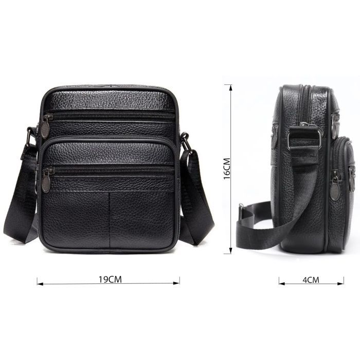 Сумка Vintage Мессенджер Черная (14992) изображение 3