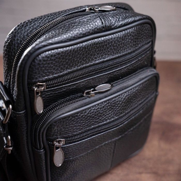 Сумка Vintage Мессенджер Черная (14992) изображение 7