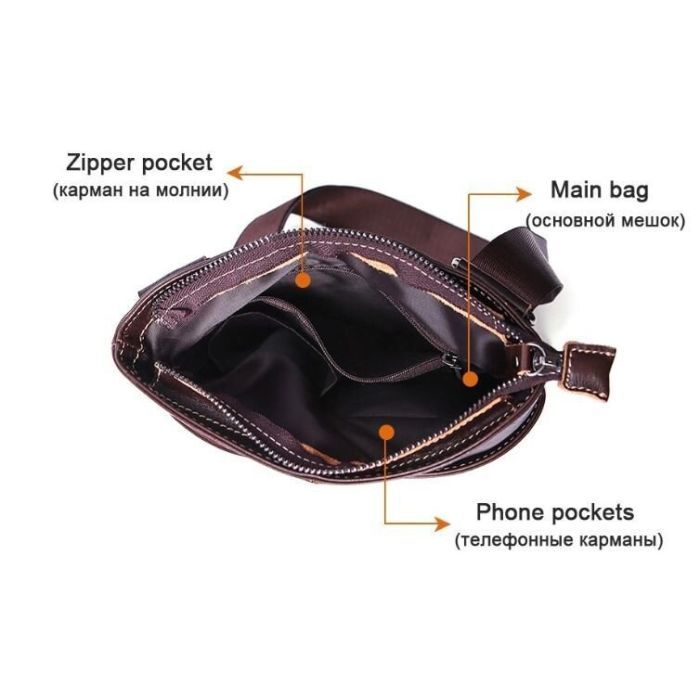 Сумка Vintage Коричнева (14730) зображення 9