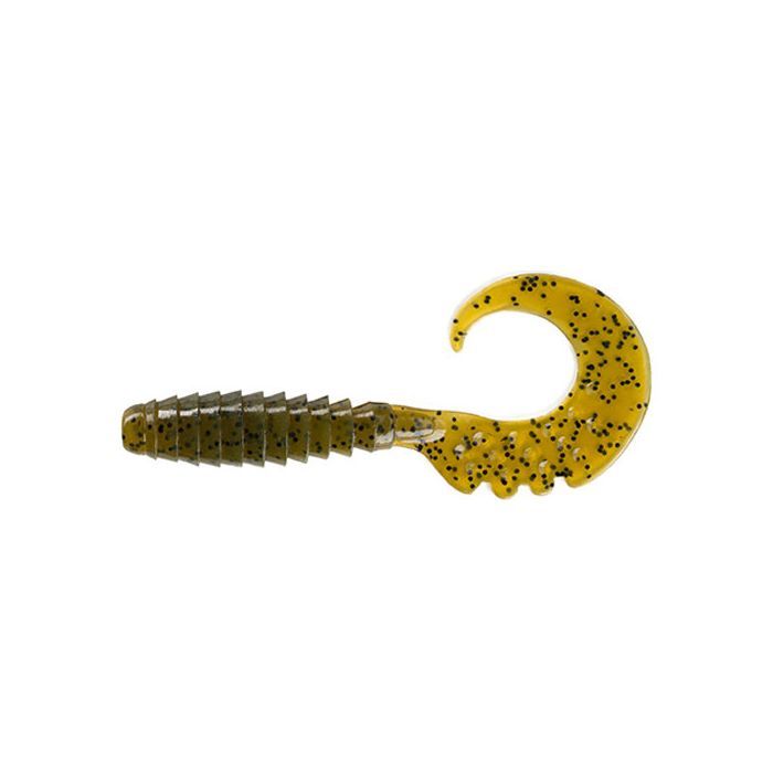 Силикон рыболовный FishUP Fancy Grub 1" 074 - Green Pumpkin Seed (12шт/уп) (1862.02.30)