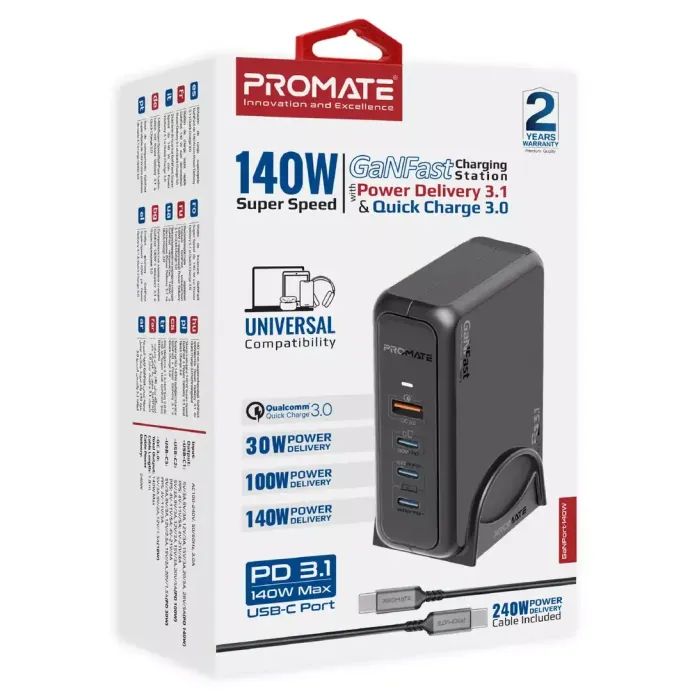 Зарядное устройство Promate ganport-140w.black изображение 2