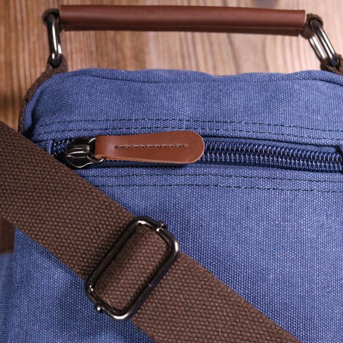 Сумка Vintage Из плотного текстиля Синяя (21228) изображение 11