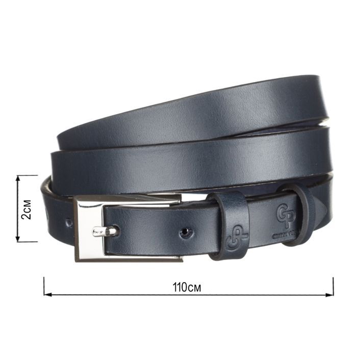 Ремень Grande Pelle Женский кожаный Синий (11070) изображение 3