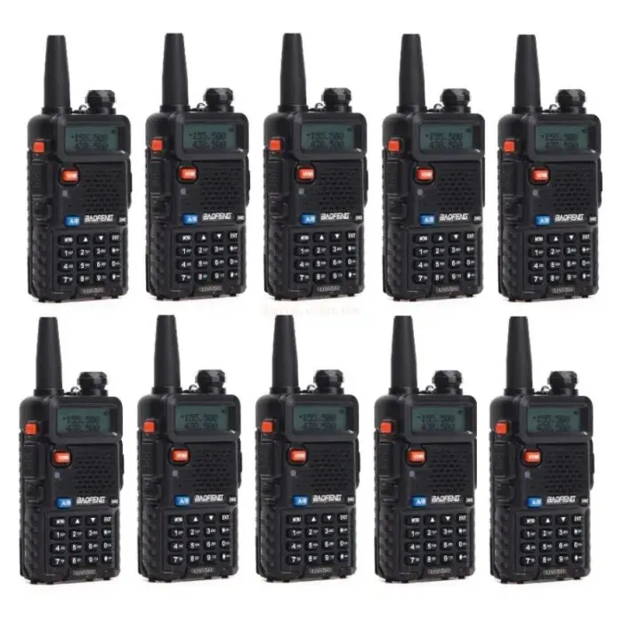 Портативная рация Baofeng UV-5R Black Ten Pack комплект 10 шт (2200000758972)