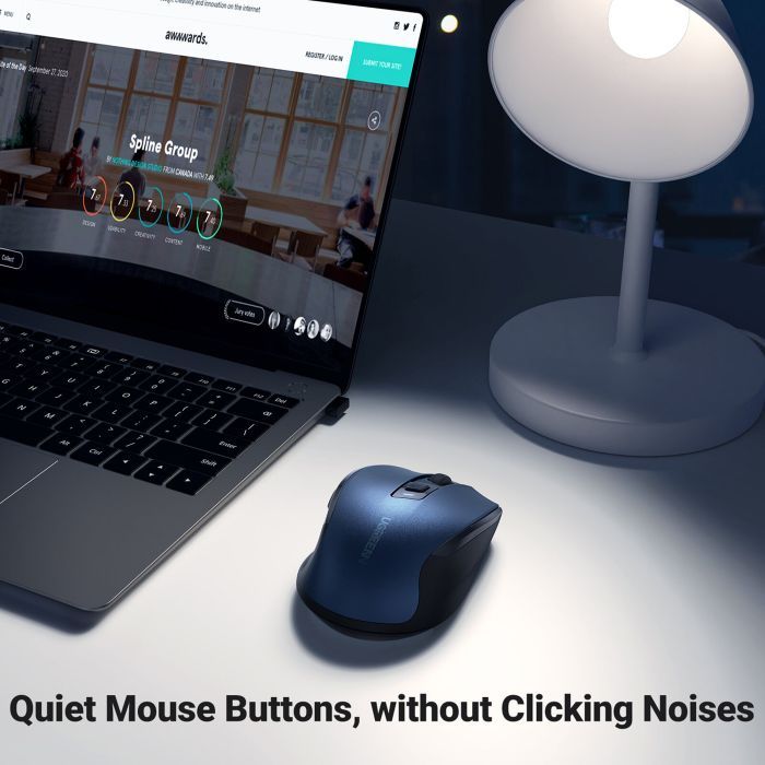 Мишка Ugreen MU006 Ergonomic Wireless Blue (15064) зображення 10