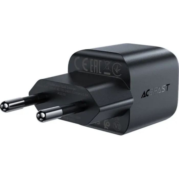 Зарядний пристрій Acefast USB-C 20W Gan A73 mini Fast Charger Black (6974316282648) зображення 2