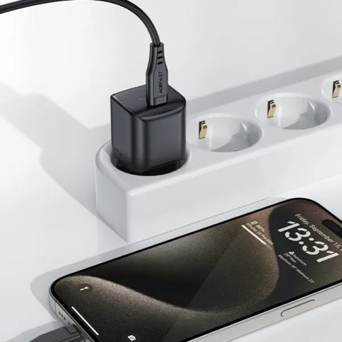 Зарядний пристрій Acefast USB-C 20W Gan A73 mini Fast Charger Black (6974316282648) зображення 6