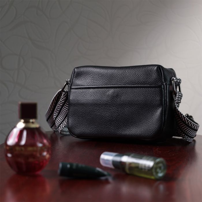 Сумка Vintage Из натуральной кожи Черная (22606) изображение 11