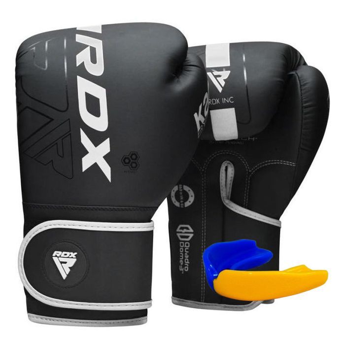 Боксерские перчатки RDX F6 Kara Matte White 14 унцій (BGR-F6MW-14OZ)