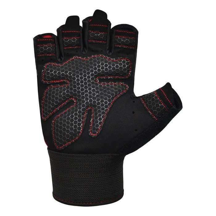 Перчатки для фитнеса RDX W1 Half Red L (WGA-W1HR-L) изображение 4