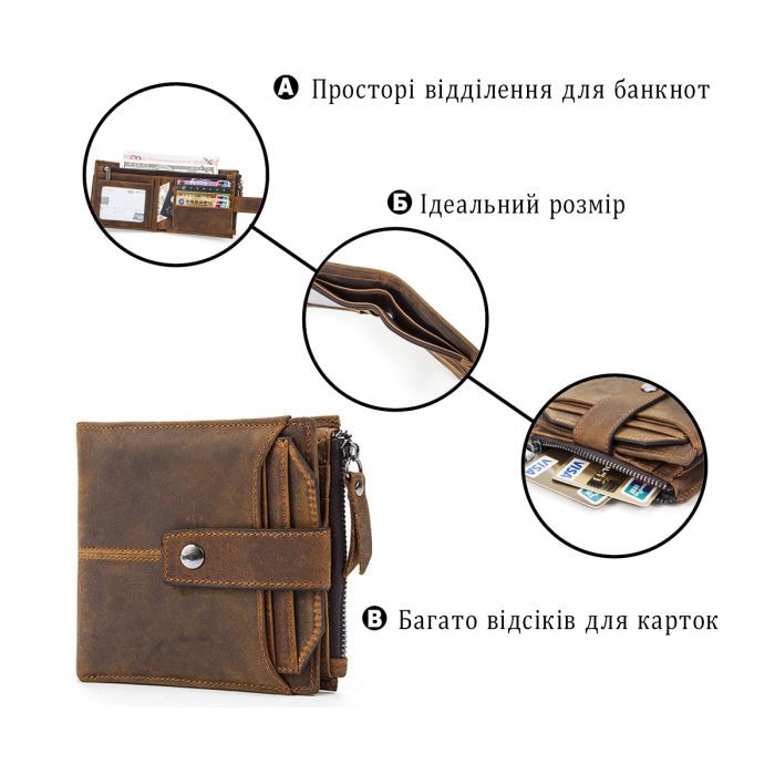 Кошелек Vintage Коричневый (14689) изображение 4