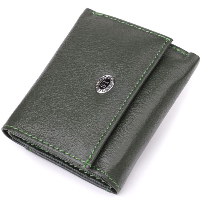 Кошелек ST Leather Из натуральной кожи Зеленый (23083)