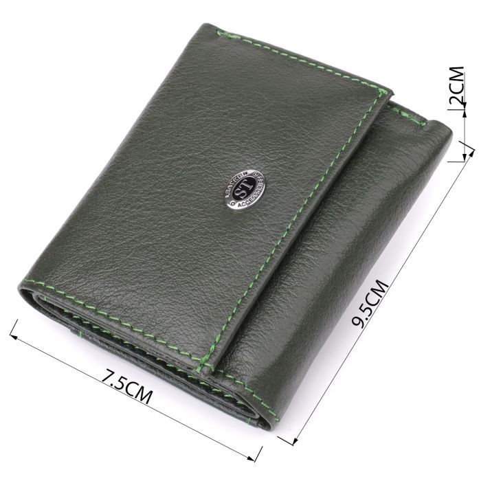 Кошелек ST Leather Из натуральной кожи Зеленый (23083) изображение 3