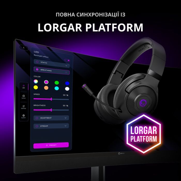 Навушники Lorgar Noah 702 Black (LRG-GHS702) зображення 9