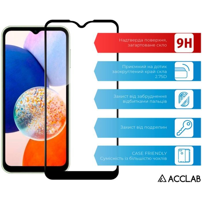 Скло захисне ACCLAB Full Glue Samsung A15 Black (1283126583032) зображення 3