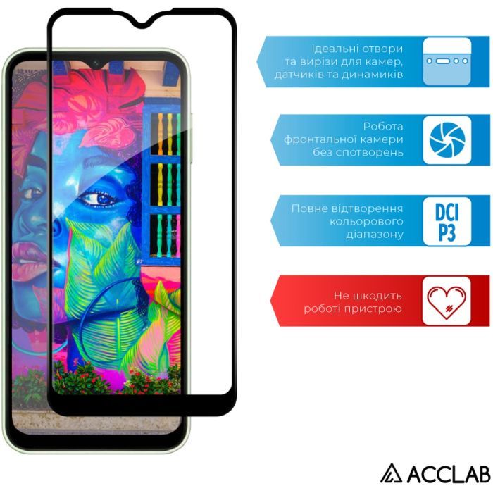 Скло захисне ACCLAB Full Glue Samsung A15 Black (1283126583032) зображення 5
