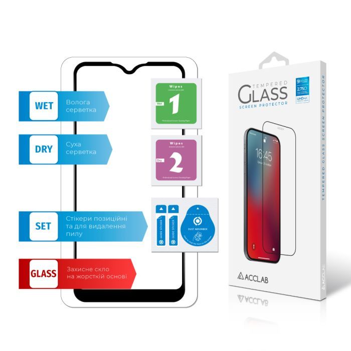 Скло захисне ACCLAB Full Glue Samsung A15 Black (1283126583032) зображення 7