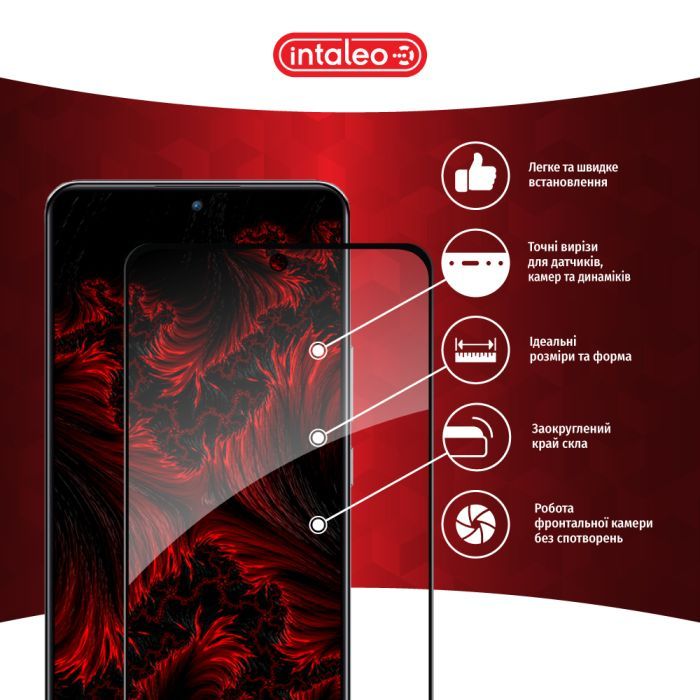 Стекло защитное Intaleo Full Glue Xiaomi 12T/12T Pro Black (1283126546433) изображение 3
