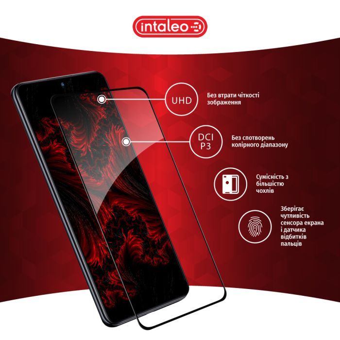 Стекло защитное Intaleo Full Glue Xiaomi 12T/12T Pro Black (1283126546433) изображение 4