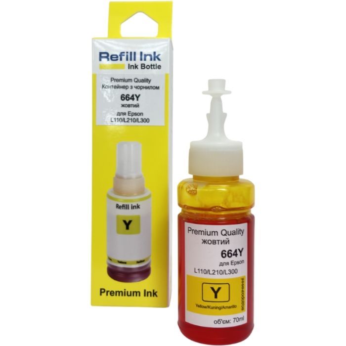 Чорнило Premium Quality Epson 664Y 70мл Yellow (70264881)