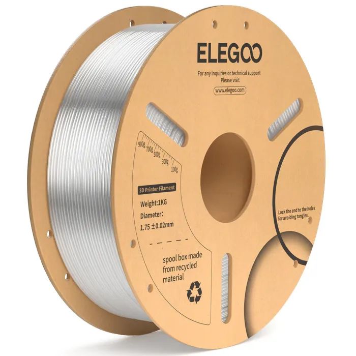 Пластик для 3D-принтера ELEGOO PLA Plus 1кг, 1.75мм, transparent (50.203.0518)