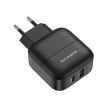 Зарядное устройство BOROFONE BA46A Premium 1xUSB-C PD + 1xUSB QC3.0 18W Black (6931474727336)
