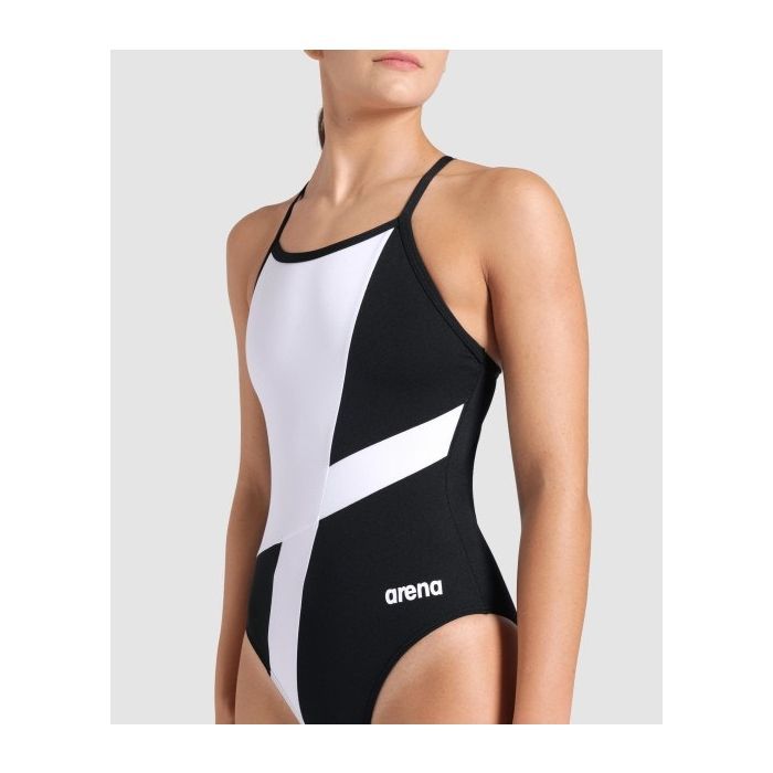 Купальник Arena Diamond Swimsuit Lightdrop Bac 007757-510 чорний, білий 42 (3468337387800) зображення 3
