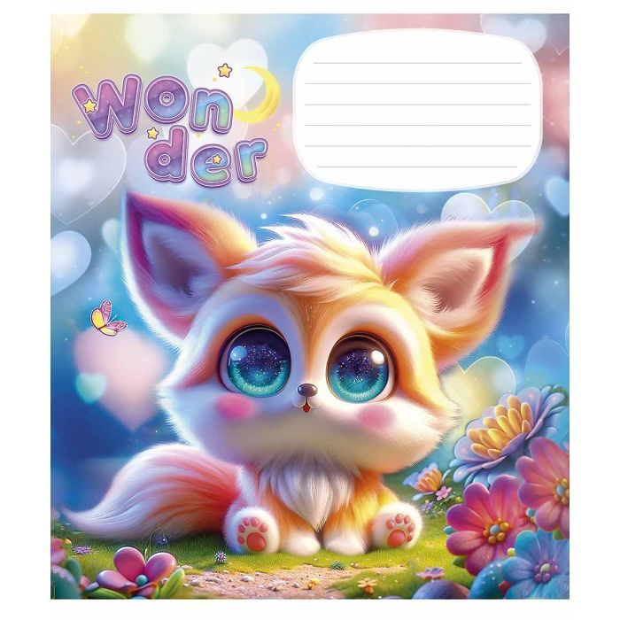 Тетрадь Школярик Wonderful 12 листов линия (012-3414L) изображение 3