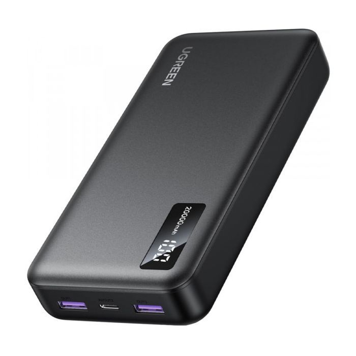 Батарея універсальна Ugreen 20000mAh 22,5W PD, 2хUSB-A, 2xUSB-C Black (PB312) (25683)