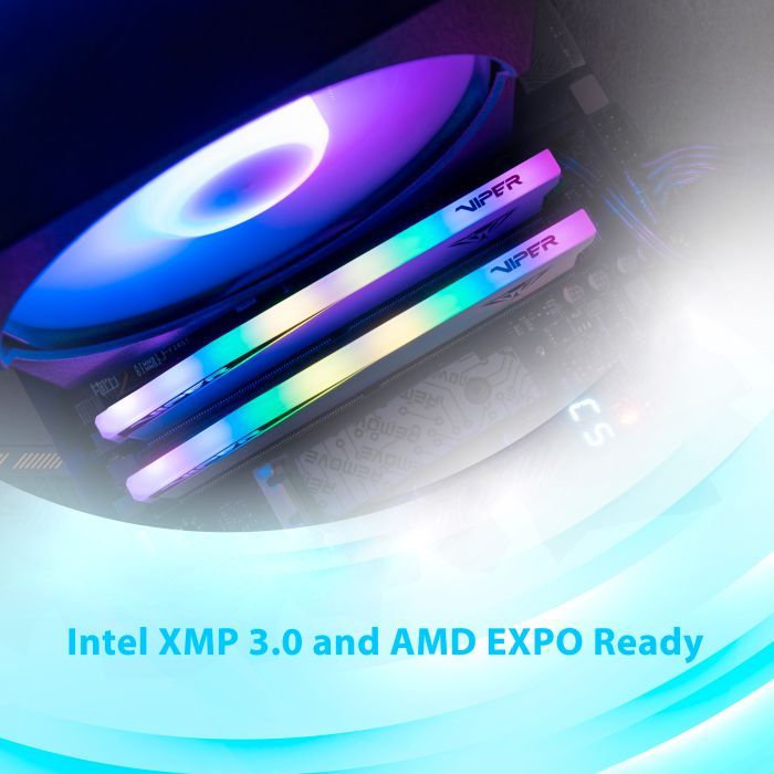 Модуль пам'яті для комп'ютера DDR5 32GB (2x16GB) 6400 MHz Viper Elite 5 RGB Patriot (PVER532G64C32KW) зображення 10