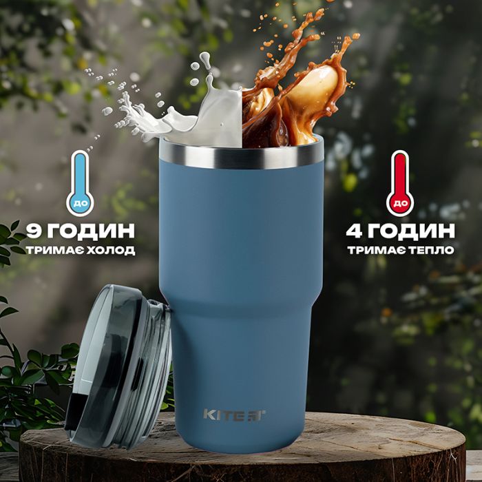Термокружка Kite 600 мл фіолетова (K24-1206-2) изображение 9