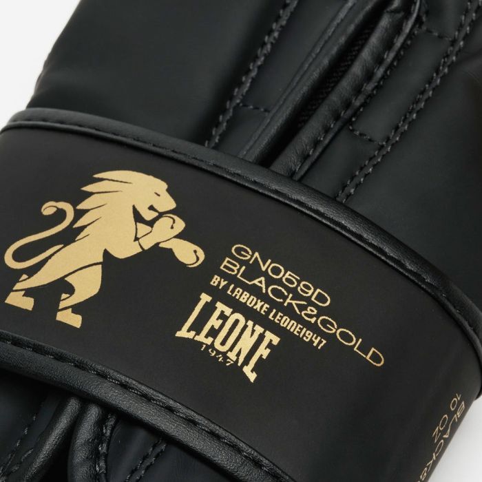 Боксерські рукавички Leone GN059D Black/Gold 12 унцій (GN059D_Bl/Gold_12oz) зображення 8