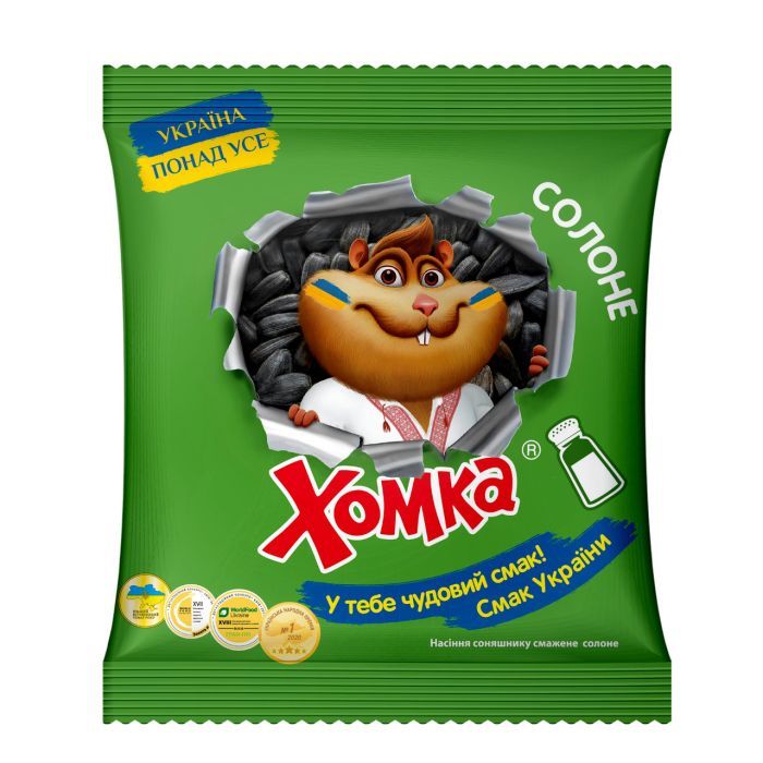 Семена подсолнечника Хомка жареное соленое 125 г (4820134942221)
