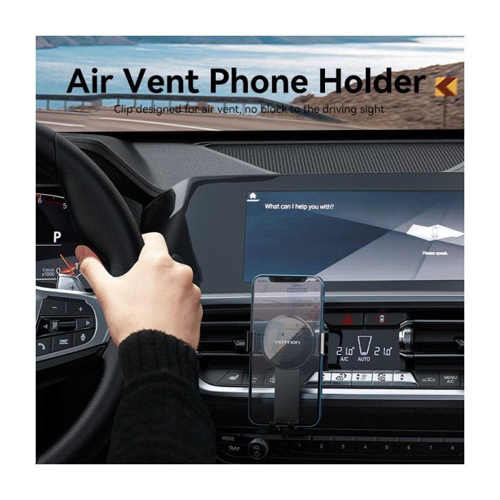 Універсальний автотримач Vention 4.7-7.2" Car Phone Mount With Duckbill Clip Black (KCGB0) зображення 4
