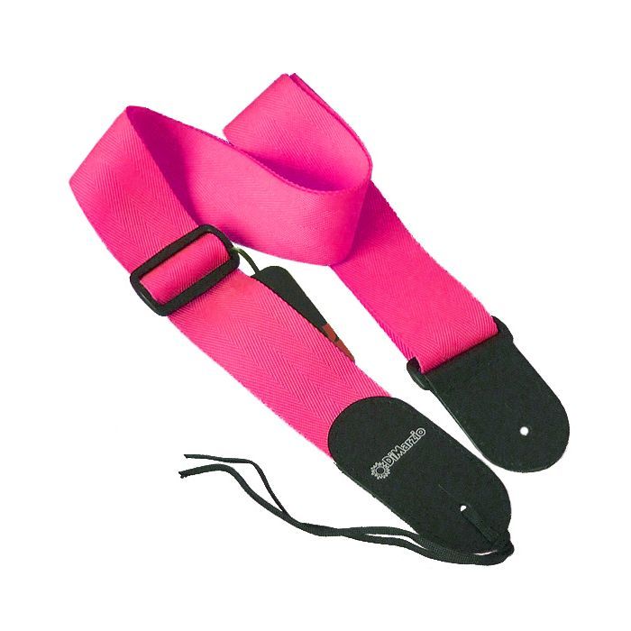 Ремінь для гітари DiMarzio Nylon With Leather Ends Neon Green (DD3100NGN) зображення 2