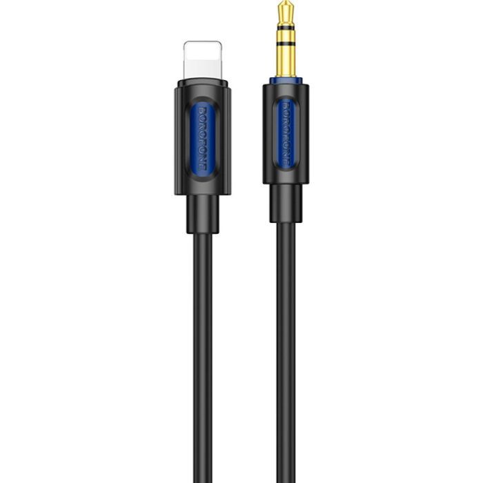 Кабель мультимедійний Lightning to 3.5mm M 1.0m silicone black BOROFONE (6941991114397) зображення 2