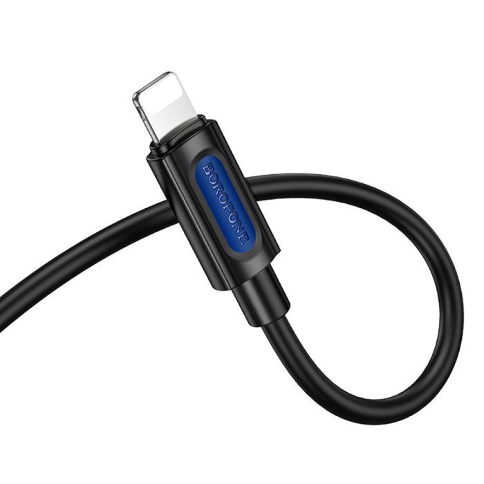 Кабель мультимедійний Lightning to 3.5mm M 1.0m silicone black BOROFONE (6941991114397) зображення 4