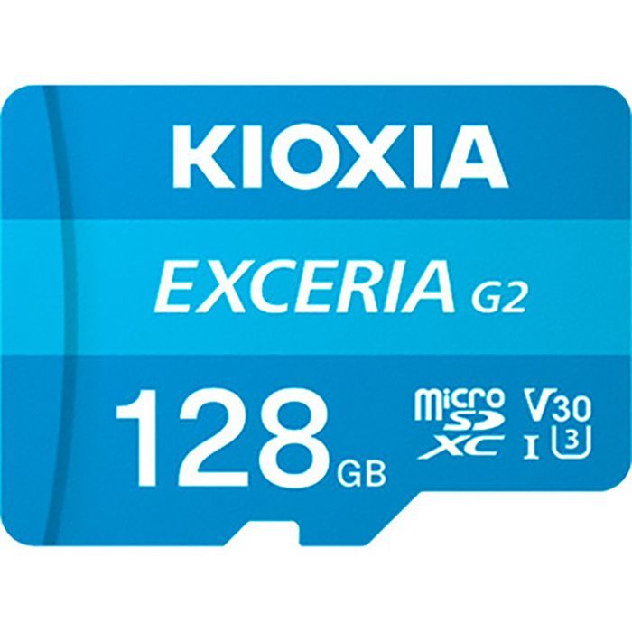 Карта памяти Kioxia 128GB microSDXC class 10 UHS-I U3 V30 A1 Exceria G2 (LMEX2L128GG2)