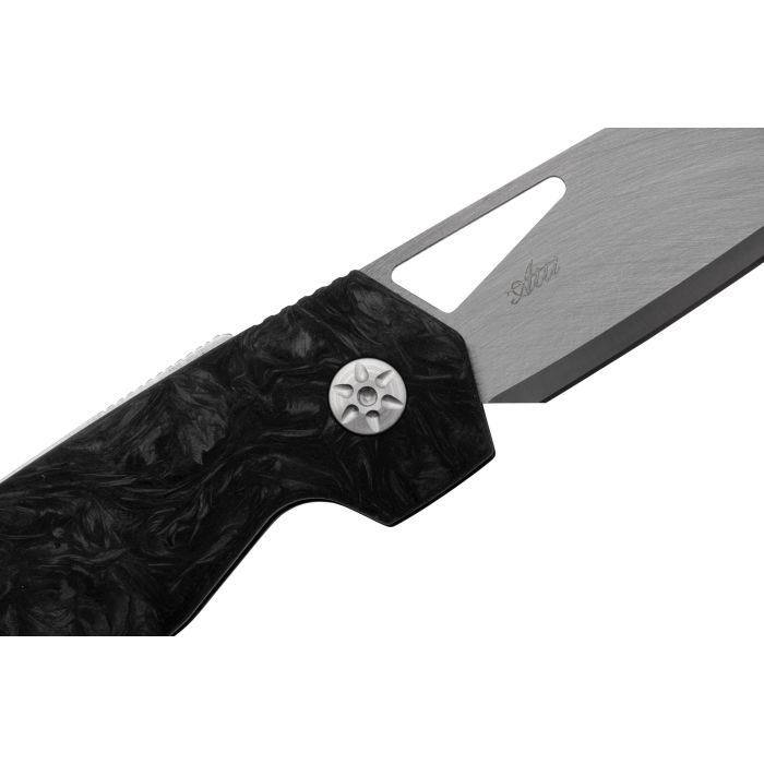 Ніж Maserin W1 Tungsteno, карбід вольфрама, fat carbon, чорно-зол (373/WTG) зображення 4