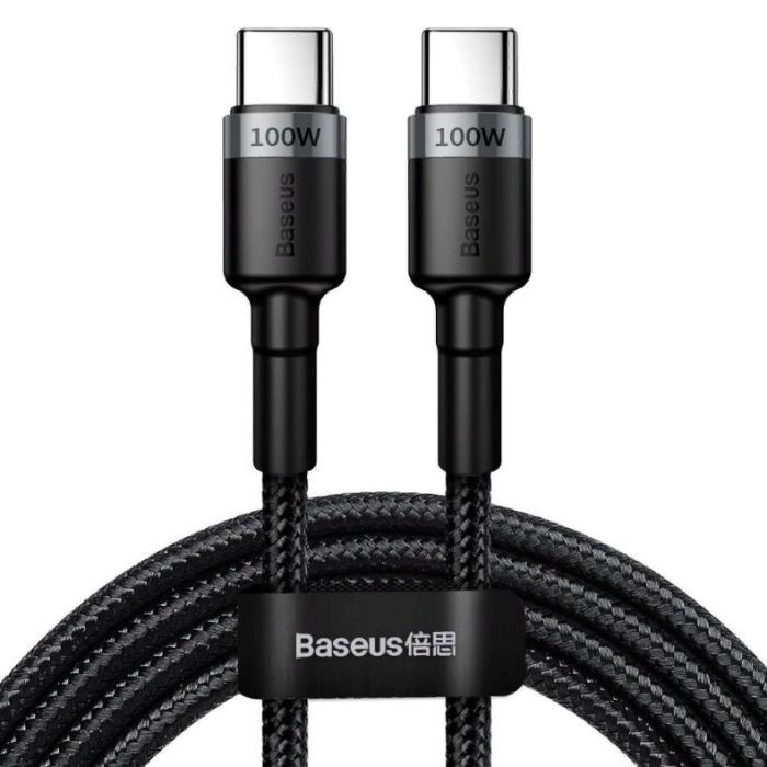 Дата кабель USB-C to USB-C 2.0m 100W 5A black-grey Baseus (CATKLF-ALG1)