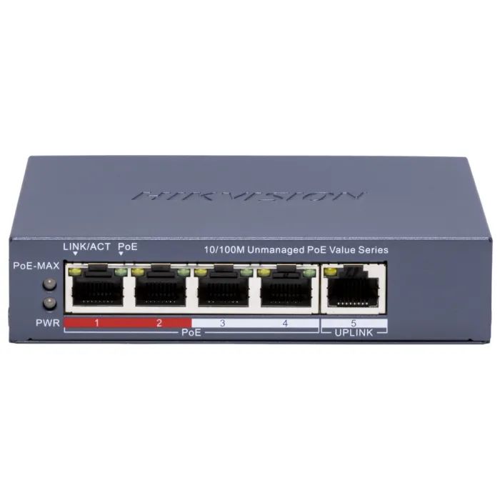 Коммутатор сетевой Hikvision DS-3E0105P-E/M(C)