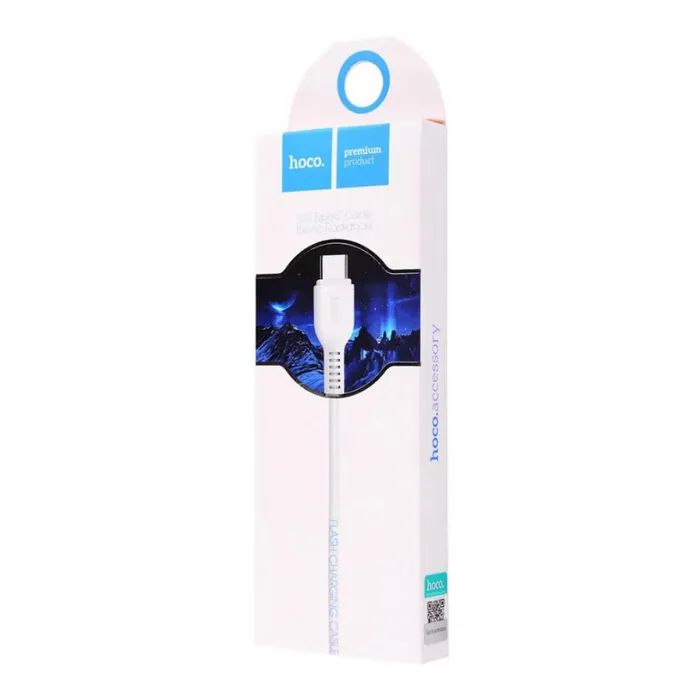 Дата кабель USB 2.0 AM to USB-C 1.0m 3A white HOCO (6957531068853) изображение 2
