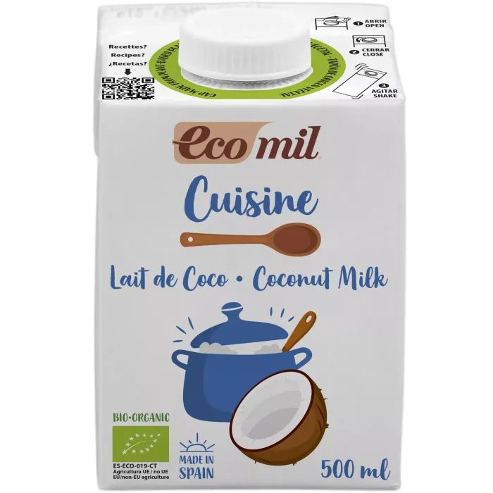 Вершки Ecomil Органічні рослинні з кокосу 500 мл (192734)