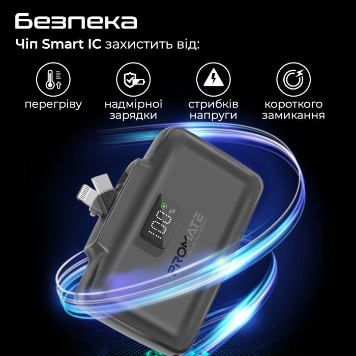 Батарея універсальна Promate 10000mAh PD/20W (powerup-10duo.black) зображення 6
