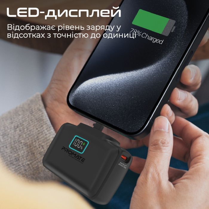 Батарея універсальна Promate 10000mAh PD/20W (powerup-10duo.black) зображення 7