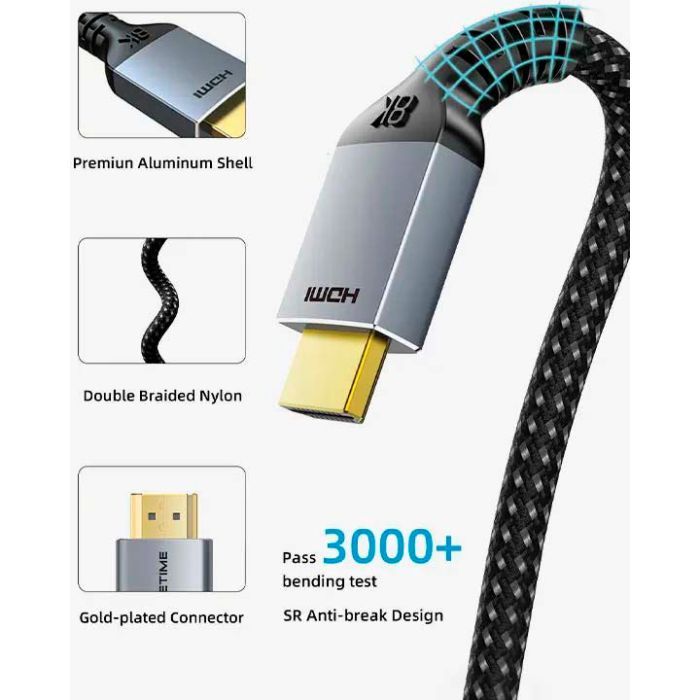 Кабель мультимедийный HDMI M to HDMI M 1.0m V2.1 8K60Hz Cabletime (CA915835) изображение 4